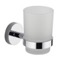 Chrome Wall Mounted Frosted Glass Toothbrush Holder
